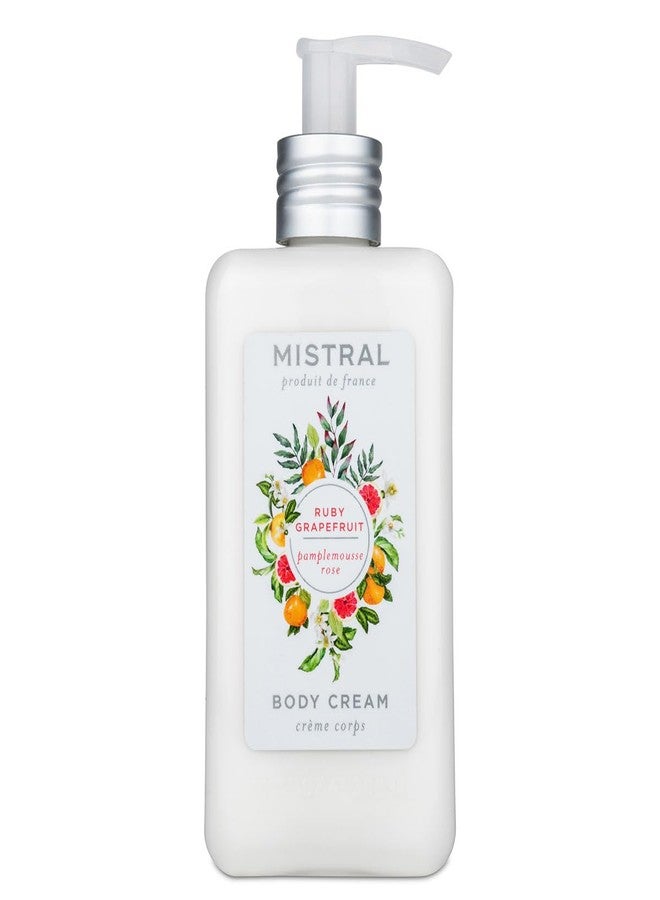 Mistral Ruby Grapefruit Body Cream with Organic Shea Butter, Aloe Vera and Olive Oil, 10 Oz - Image 1